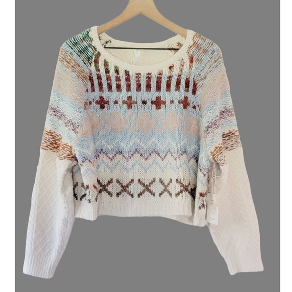 NWT Anthropologie Plush Cropped Pullover Sweater - M/L Petite - Picture 5 of 10